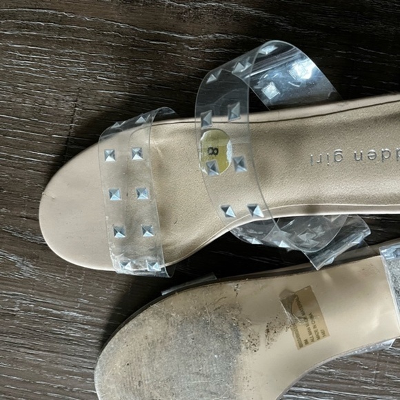 Steven Madden clear sandal 2 inch heel - Picture 5 of 7